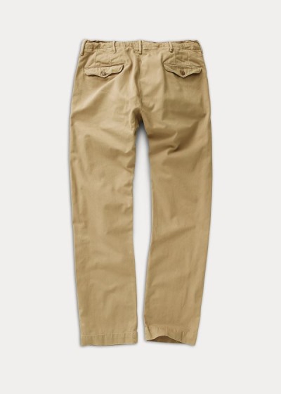 Pantalones Chinos Ralph Lauren Hombre Kaki - Cotton Straight Leg - UALEP7659